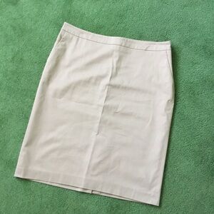 Talbots Tan Khaki Straight Pencil Skirt